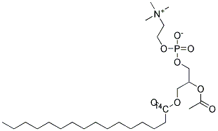 3,5,9-TRIOXA-4-PHOSPHAPENTACOSAN-1-AMINIUM-10-14C, 7-(ACETYLOXY)-4-HYDROXY-N,N,N-TRIMETHYL-10-OXO-, INNER SALT, 4-OXIDE, Struktur