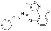 3-(2,6-DICHLOROPHENYL)-5-METHYLISOXAZOLE-4-CARBALDEHYDE N-(PHENYLMETHYLENE)HYDRAZONE Struktur