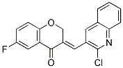 3-[1-(2-CHLORO-QUINOLIN-3-YL)-METH-(E)-YLIDENE]-6-FLUORO-CHROMAN-4-ONE Struktur