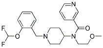 N-(1-[2-(DIFLUOROMETHOXY)BENZYL]PIPERIDIN-4-YL)-N-(2-METHOXYETHYL)NICOTINAMIDE Struktur