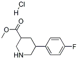 METHYL 5-(4-FLUOROPHENYL)PIPERIDINE-3-CARBOXYLATE HYDROCHLORIDE Struktur