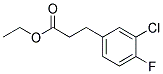 3-(3-CHLORO-4-FLUORO-PHENYL)-PROPIONIC ACID ETHYL ESTER Struktur