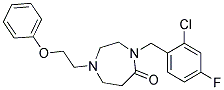 4-(2-CHLORO-4-FLUOROBENZYL)-1-(2-PHENOXYETHYL)-1,4-DIAZEPAN-5-ONE Struktur