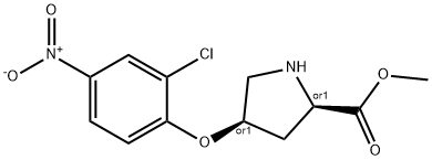 METHYL (2S,4S)-4-(2-CHLORO-4-NITROPHENOXY)-2-PYRROLIDINECARBOXYLATE Struktur