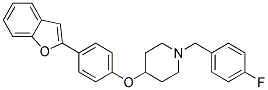 4-[4-(1-BENZOFURAN-2-YL)PHENOXY]-1-(4-FLUOROBENZYL)PIPERIDINE Struktur