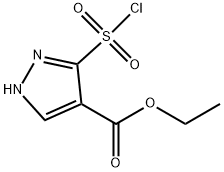 ETHYL 5-(CHLOROSULFONYL)-1H-PYRAZOLE-4-CARBOXYLATE Struktur