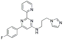 6-(4-FLUOROPHENYL)-N-[3-(1H-IMIDAZOL-1-YL)PROPYL]-2-PYRIDIN-2-YLPYRIMIDIN-4-AMINE Struktur