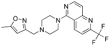 5-(4-[(5-METHYLISOXAZOL-3-YL)METHYL]PIPERAZIN-1-YL)-2-(TRIFLUOROMETHYL)-1,6-NAPHTHYRIDINE Struktur