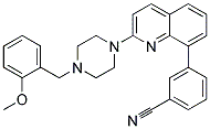 3-(2-[4-(2-METHOXYBENZYL)PIPERAZIN-1-YL]QUINOLIN-8-YL)BENZONITRILE Struktur