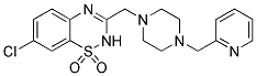 7-CHLORO-3-([4-(PYRIDIN-2-YLMETHYL)PIPERAZIN-1-YL]METHYL)-2H-1,2,4-BENZOTHIADIAZINE 1,1-DIOXIDE Struktur