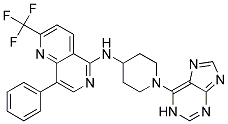 8-PHENYL-N-[1-(1H-PURIN-6-YL)PIPERIDIN-4-YL]-2-(TRIFLUOROMETHYL)-1,6-NAPHTHYRIDIN-5-AMINE Struktur