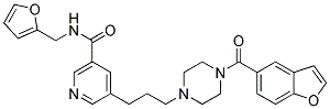 5-(3-[4-(1-BENZOFURAN-5-YLCARBONYL)PIPERAZIN-1-YL]PROPYL)-N-(2-FURYLMETHYL)NICOTINAMIDE Struktur