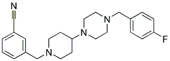 3-((4-[4-(4-FLUOROBENZYL)PIPERAZIN-1-YL]PIPERIDIN-1-YL)METHYL)BENZONITRILE Struktur