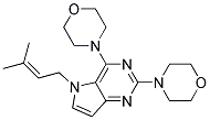 5-(3-METHYL-BUT-2-ENYL)-2,4-DI-MORPHOLIN-4-YL-5H-PYRROLO[3,2-D]PYRIMIDINE Struktur