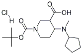 4-(CYCLOPENTYLMETHYL-AMINO)-PIPERIDINE-1,3-DICARBOXYLIC ACID 1-TERT-BUTYL ESTER HYDROCHLORIDE Struktur