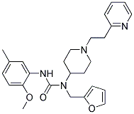 N-(2-FURYLMETHYL)-N'-(2-METHOXY-5-METHYLPHENYL)-N-[1-(2-PYRIDIN-2-YLETHYL)PIPERIDIN-4-YL]UREA Struktur