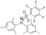 DIMESITYLAMMONIUM PENTAFLUOROBENZENESULFONATE Struktur