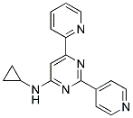 N-CYCLOPROPYL-6-PYRIDIN-2-YL-2-PYRIDIN-4-YLPYRIMIDIN-4-AMINE Struktur