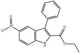 ETHYL 5-NITRO-3-PHENYLINDOLE-2-CARBOXYLATE Struktur