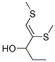 (Z)-1,2-BIS-METHYLSULFANYL-PENT-1-EN-3-OL Struktur