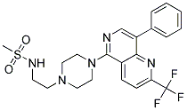 N-(2-(4-[8-PHENYL-2-(TRIFLUOROMETHYL)-1,6-NAPHTHYRIDIN-5-YL]PIPERAZIN-1-YL)ETHYL)METHANESULFONAMIDE Struktur