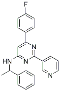 6-(4-FLUOROPHENYL)-N-(1-PHENYLETHYL)-2-PYRIDIN-3-YLPYRIMIDIN-4-AMINE Struktur