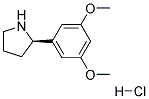 (R)-2-(3,5-DIMETHOXYPHENYL)PYRROLIDINE HYDROCHLORIDE Struktur