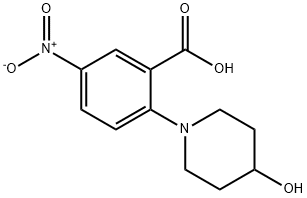 5-NITRO-2-(PIPERIDIN-4-OL-1-YL)BENZOIC ACID Struktur