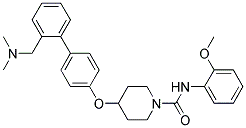 4-((2'-[(DIMETHYLAMINO)METHYL]BIPHENYL-4-YL)OXY)-N-(2-METHOXYPHENYL)PIPERIDINE-1-CARBOXAMIDE Struktur