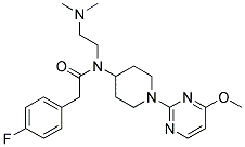 N-[2-(DIMETHYLAMINO)ETHYL]-2-(4-FLUOROPHENYL)-N-[1-(4-METHOXYPYRIMIDIN-2-YL)PIPERIDIN-4-YL]ACETAMIDE Struktur