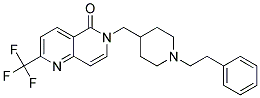 6-([1-(2-PHENYLETHYL)PIPERIDIN-4-YL]METHYL)-2-(TRIFLUOROMETHYL)-1,6-NAPHTHYRIDIN-5(6H)-ONE Struktur