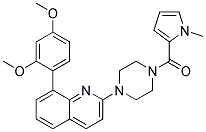 8-(2,4-DIMETHOXYPHENYL)-2-(4-[(1-METHYL-1H-PYRROL-2-YL)CARBONYL]PIPERAZIN-1-YL)QUINOLINE Struktur