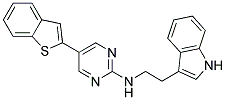 5-(1-BENZOTHIEN-2-YL)-N-[2-(1H-INDOL-3-YL)ETHYL]PYRIMIDIN-2-AMINE Struktur