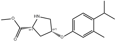 METHYL (2S,4S)-4-(4-ISOPROPYL-3-METHYLPHENOXY)-2-PYRROLIDINECARBOXYLATE Struktur