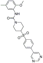 N-(2-METHOXY-5-METHYLPHENYL)-4-[(4-PYRIMIDIN-5-YLPHENYL)SULFONYL]PIPERIDINE-1-CARBOXAMIDE Struktur