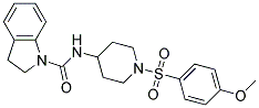 N-(1-[(4-METHOXYPHENYL)SULFONYL]PIPERIDIN-4-YL)INDOLINE-1-CARBOXAMIDE Struktur