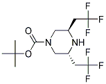 (3R,5R)-3,5-BIS-(2,2,2-TRIFLUORO-ETHYL)-PIPERAZINE-1-CARBOXYLIC ACID TERT-BUTYL ESTER Struktur