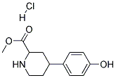 METHYL 4-(4-HYDROXYPHENYL)PIPERIDINE-2-CARBOXYLATE HYDROCHLORIDE Struktur