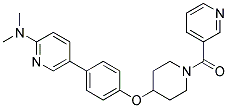 N,N-DIMETHYL-5-(4-([1-(PYRIDIN-3-YLCARBONYL)PIPERIDIN-4-YL]OXY)PHENYL)PYRIDIN-2-AMINE Struktur