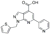 6-PYRIDIN-3-YL-1-(THIEN-2-YLMETHYL)-1H-PYRAZOLO[3,4-B]PYRIDINE-4-CARBOXYLIC ACID Struktur