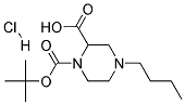 4-BUTYL-PIPERAZINE-1,2-DICARBOXYLIC ACID 1-TERT-BUTYL ESTER HYDROCHLORIDE Struktur