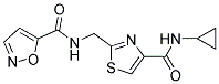 N-((4-[(CYCLOPROPYLAMINO)CARBONYL]-1,3-THIAZOL-2-YL)METHYL)ISOXAZOLE-5-CARBOXAMIDE Struktur