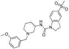 N-[1-(3-METHOXYBENZYL)PIPERIDIN-3-YL]-5-(METHYLSULFONYL)INDOLINE-1-CARBOXAMIDE Struktur