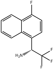 (R)-2,2,2-TRIFLUORO-1-(4-FLUORO-NAPHTHALEN-1-YL)-ETHYLAMINE Struktur