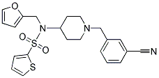 N-[1-(3-CYANOBENZYL)PIPERIDIN-4-YL]-N-(2-FURYLMETHYL)THIOPHENE-2-SULFONAMIDE Struktur