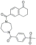 6-((4-[4-(METHYLSULFONYL)BENZOYL]-1,4-DIAZEPAN-1-YL)CARBONYL)-3,4-DIHYDRONAPHTHALEN-1(2H)-ONE Struktur