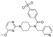 N-[1-(4-METHOXYPYRIMIDIN-2-YL)PIPERIDIN-4-YL]-4-(METHYLSULFONYL)-N-(PYRIDIN-3-YLMETHYL)BENZAMIDE Struktur