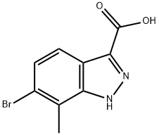 6-BROMO-7-METHYL-3-(1H)INDAZOLECARBOXYLIC ACID Struktur