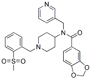 N-(1-[2-(METHYLSULFONYL)BENZYL]PIPERIDIN-4-YL)-N-(PYRIDIN-3-YLMETHYL)-1,3-BENZODIOXOLE-5-CARBOXAMIDE Struktur