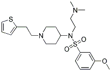 N-[2-(DIMETHYLAMINO)ETHYL]-3-METHOXY-N-(1-[2-(2-THIENYL)ETHYL]PIPERIDIN-4-YL)BENZENESULFONAMIDE Struktur